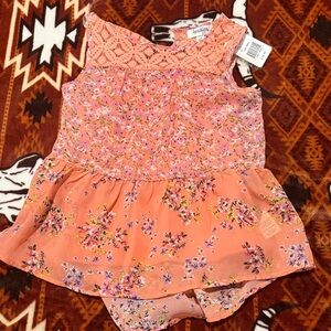 Coral Floral Lace-Top